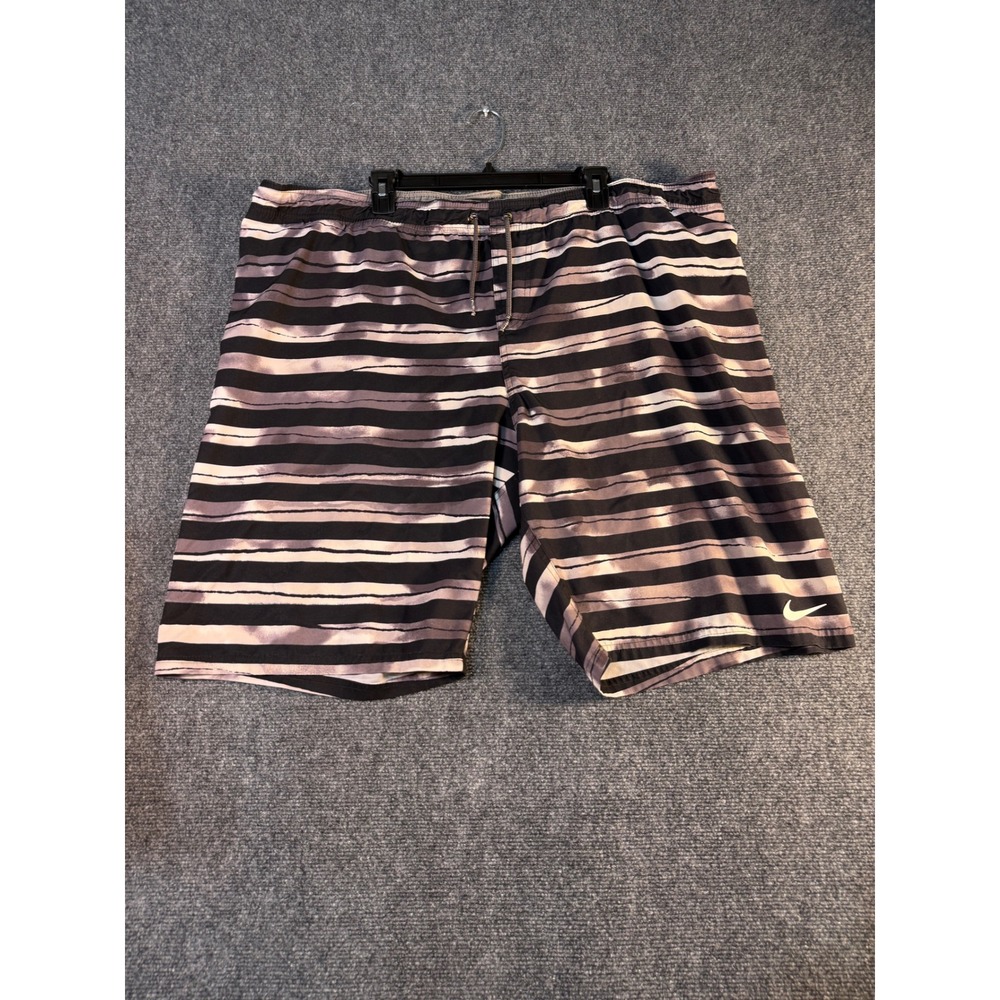 Vintage Nike Mens XXL Striped Swim Trunks Board Shorts Drawstring Mesh Liner